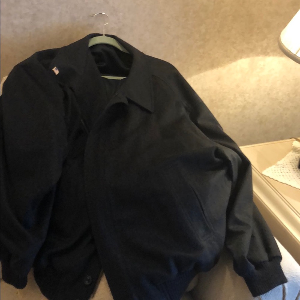 Grey Cashmere Bomber Jacket